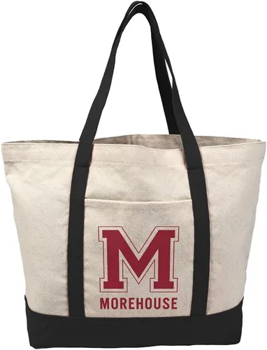 Vista 55 de Campus Lab Bolsa de lona con logotipo primario colegiado con bolsillo externo, bolsa de hombro reutilizable para ir de compras, playa Águilas A&m