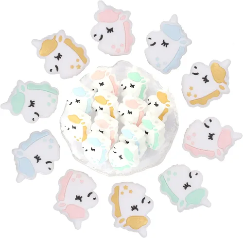 Vista 9 de 10 Piezas Cuentas de Silicona de Animales - Lindas Cuentas a Granel DIY para Manualidades, Bolígrafo, Correas de Teléfono, Colgantes de Bolsa (Rana)