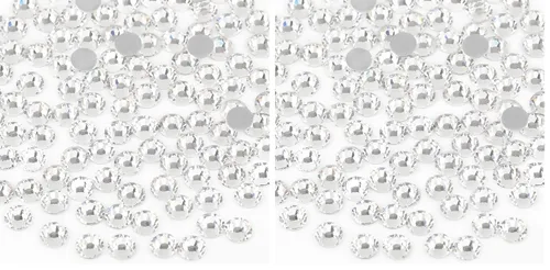 Vista 77 de Beadsland 1440 diamantes de imitación de cristal con parte trasera plana, gemas redondas, ámbar, SS3, 0.047-0.055 in Gemas de vidrio con parte