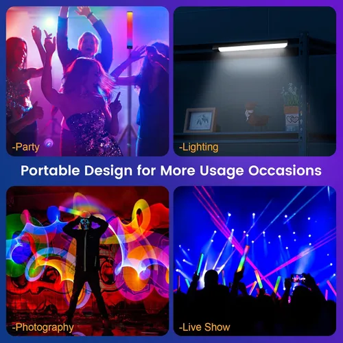 Vista 4 de CIGCAY Luz RGB, lámpara de control de aplicación táctil Bluetooth, lámpara de mesa para sala de estar, accesorios de iluminación portátiles