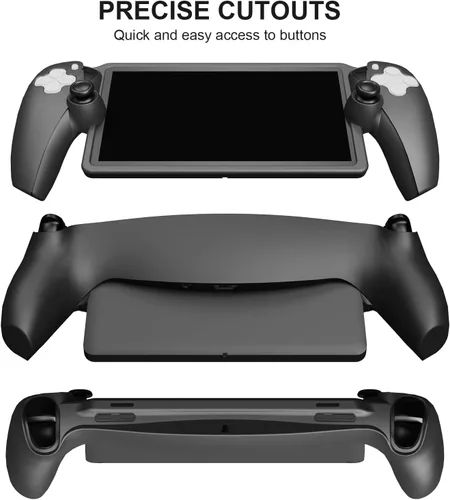 Vista 4 de JDDWIN Funda de silicona compatible con Playstation Portal Remoto, AntideslizanteAnticolisión y Antiarañazos Funda protectora para PS Portal (negro)