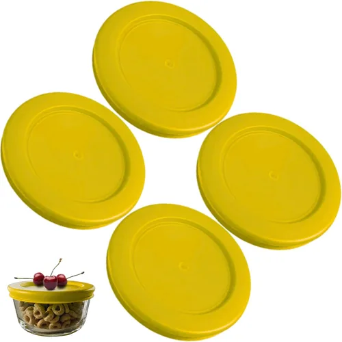 Vista 15 de KlareWare Tapas de repuesto para 2 tazas, tapas de plástico sin BPA para Pyrex 7200, Anchor Hocking (paquete de 4, azul) - Contenedores no incluidos
