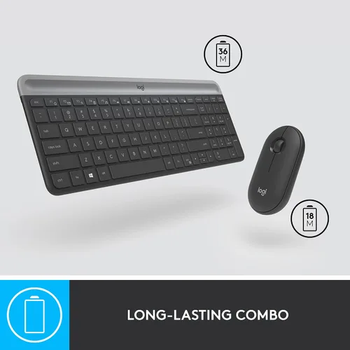 Vista 5 de Logitech MK470 Combo inalámbrico delgado - Grafito (Reacondicionado)