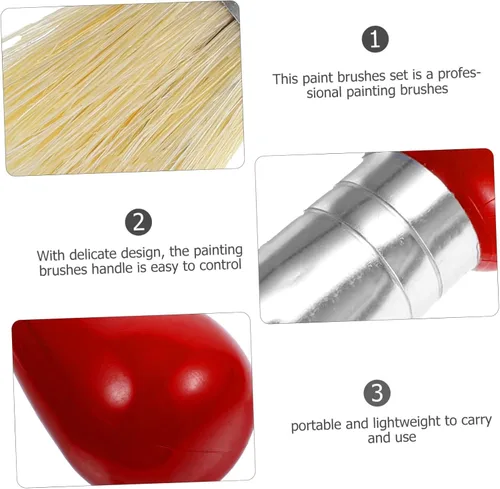Vista 3 de Pinceles profesionales de pintura al óleo 6pcs pinceles de pintura de Sable para dibujar mango fácil de agarrar