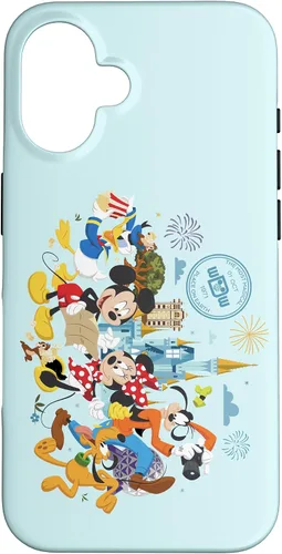 Vista 32 de Walt Disney World 50th Anniversary Mickey and Friends - Carcasa para iPhone 17, color azul