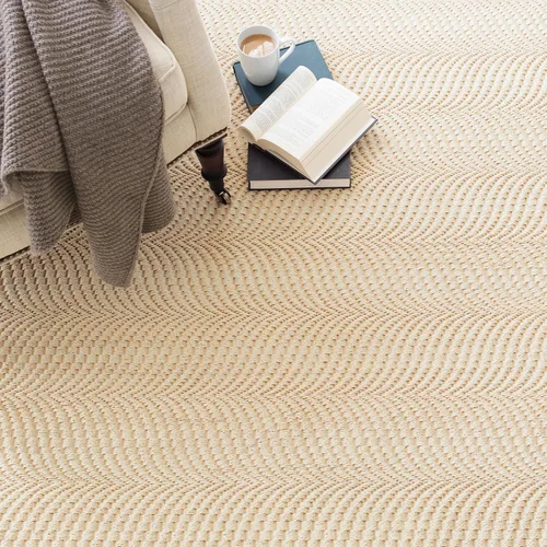 Vista 3 de Dash & Albert Wave Sand - Alfombra de sisal tejida, 7.5 x 9.5 pies, patrón sólido marrón Arena