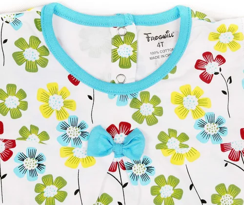 Vista 2 de Juego de ropa de juego para niña de 2 piezas, con lazo y adornos