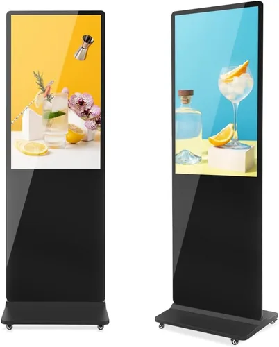 Vista 21 de MWE 32 pulgadas piso interior de pie señalización digital, sistema CMS, quiosco de exhibición de publicidad, pantalla LCD tótem comercial póster