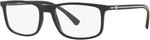 Vista 2 de Emporio Armani EA3135 - Lentes de sol cuadrados para hombre, goma negrolente demo, 2.165in, Lente de goma negraDemo