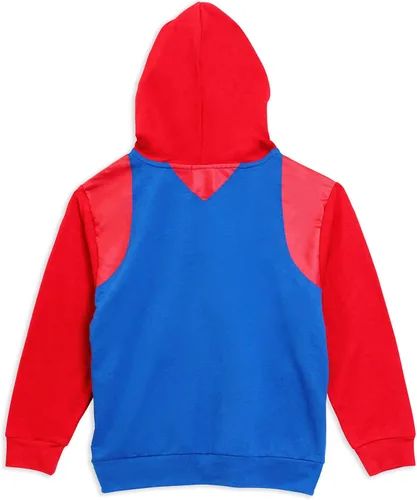 Vista 4 de Nintendo Disfraz unisex de Super Mario Luigi Cosplay con capucha y cremallera