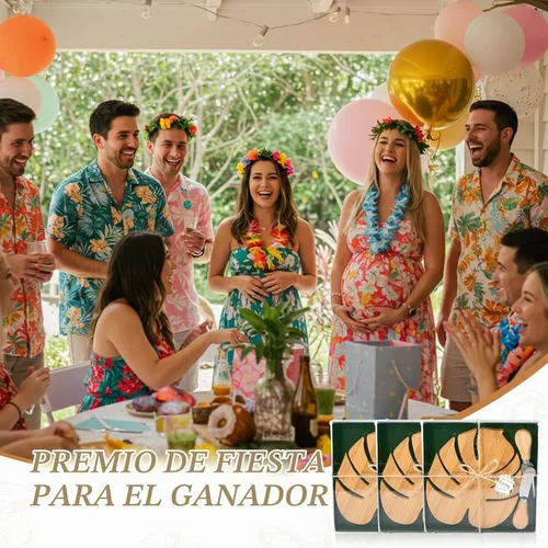 Vista 5 de Ziliny - Juego de 1 tabla de charcutería de hoja de palma hawaiana