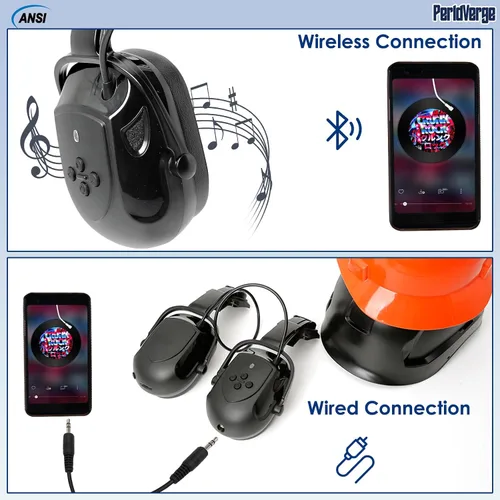 Vista 5 de Orejeras para casco duro, orejeras para reducción de ruido para accesorios de casco duro, protección auditiva de construcción para adultos