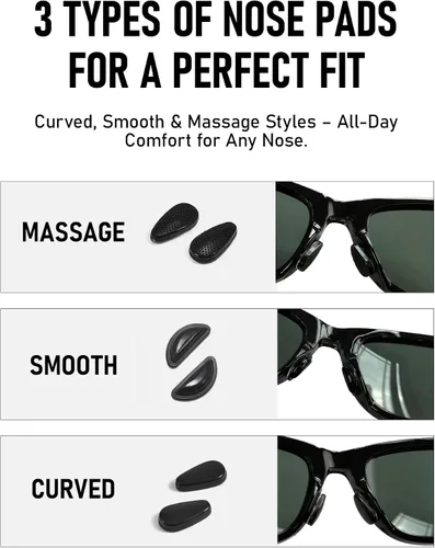 Vista 4 de Kit de accesorios para lentes inteligentes para RayBan/Oakley Meta Wayfarer/Headliner/Skyler, incluye funda de almacenamiento, 6 pares