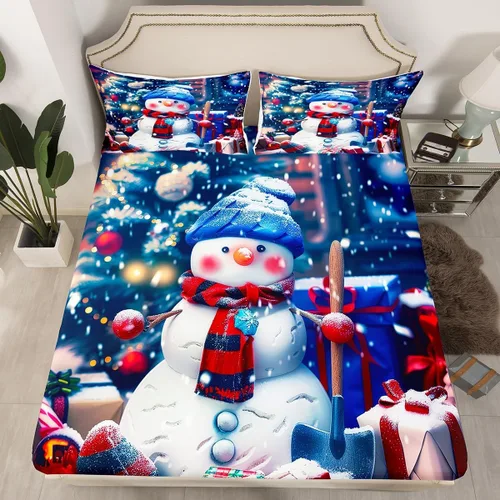 Vista 22 de Erosebridal Divertida sábana bajera ajustable de Halloween para niños, lindo juego de ropa de cama de calabaza fantasma, decoración de Halloween