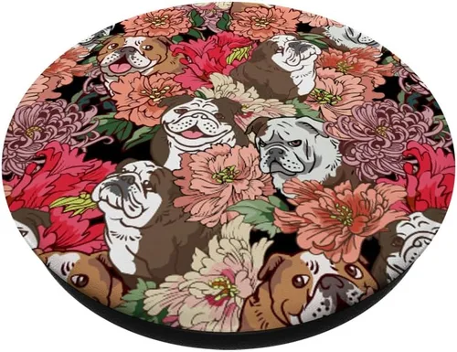 Vista 2 de Because English Bulldog PopSockets by Huebucket - PopSockets Grip and Stand for Phones and Tablets