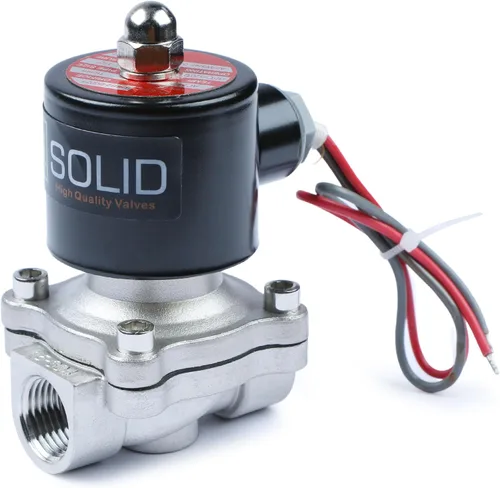 Vista 12 de U.S. Solid 1" Válvula electromagnética eléctrica de latón 24VAC Normalmente cerrado VITON aire no potable combustible del agua