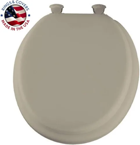 Vista 2 de Mayfair 13EC 006 Toilet Seat, 1 Pack Round, Bone Hueso