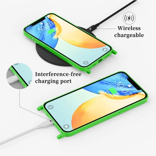 Vista 105 de Funda compatible con iPhone 8 Plus, iPhone 7 Plus/6 Plus/6S Plus con cordón, funda cruzada para iPhone con correa ajustable de silicona para iPhone