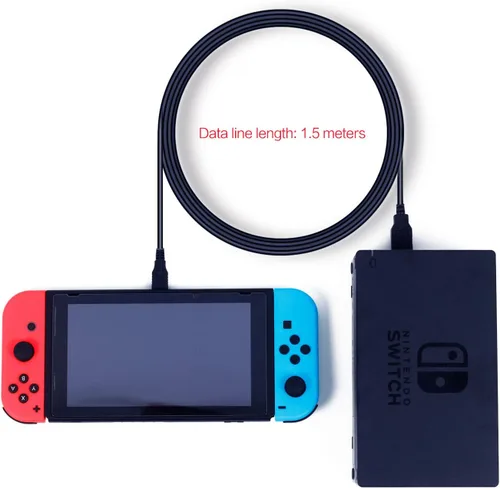 Vista 4 de HEATFUN Cargador USB C para Nintendo Switch, cable de carga rápida para Nintendo Switch, MacBook, Pixel C, LG Nexus 5X G5, Nexus 6PP9 Plus, One Plus