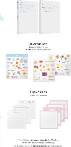 Vista 4 de My BTS Diary - Comprender verdaderamente los mensajes coreanos de BTS, mercancía oficial de BTS, paquete de libro conceptual de BTS Journal, aprende