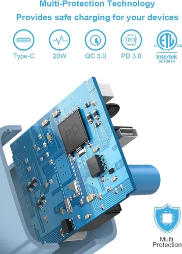 Vista 4 de ROMITAZ Cargador rápido USB C para iPhone 14, 13, 12, 11, paquete de 2, cable de carga rápida de 6 pies compatible con iPhone 14/14 Pro/14 Pro Azul