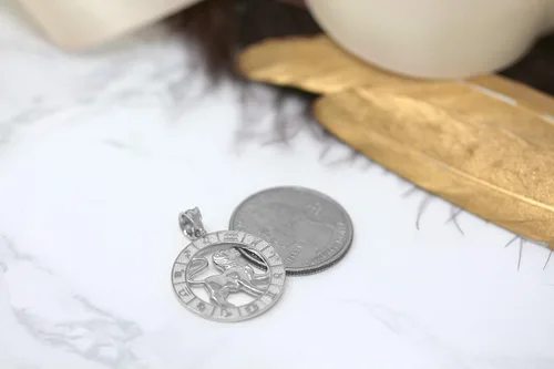 Vista 3 de CaliRoseJewelry Colgante zodiaco de plata de ley
