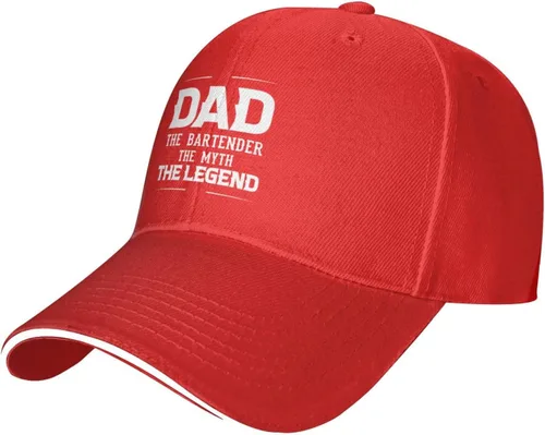 Vista 10 de Dad The Bartender The Myth Thelegend Baseball Cap for Men Women Adjustable Funny Dad Hat Black
