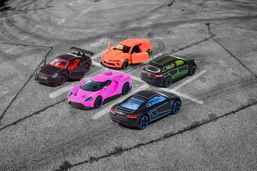 Vista 5 de Majorette - Paquete de regalo de 5 piezas Light Racer