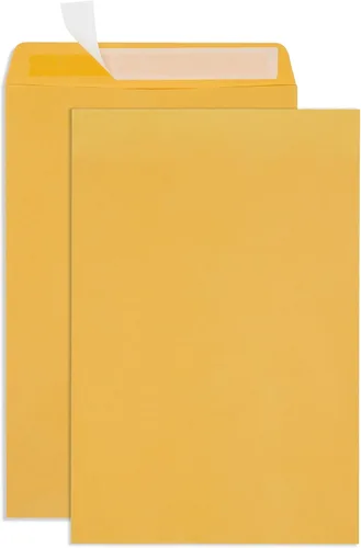 Vista 9 de Blue Summit Supplies 100 sobres de catálogo Kraft de 6 x 9 pulgadas, autosellados Kraft marrón dorado, autosellado, sin ventana, para enviar