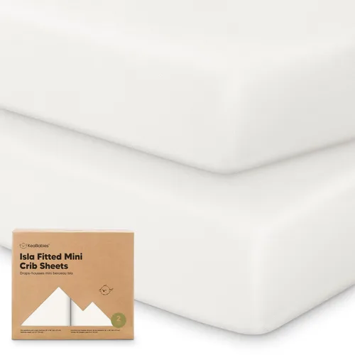 Vista 31 de Sábanas ajustadas para Pack and Play - Paquete de 2 sábanas mini para cuna para Pack N Play, colchón 38x26, ropa de cama suave y acogedora