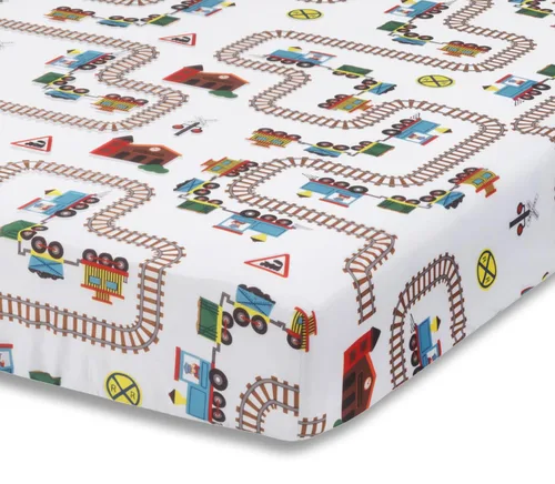 Vista 46 de Everyday Kids Paquete de 2 Sábanas Bajeras para Cuna para Niña, 100% Sábana de Bebé de Microfibra Suave y Transpirable, Se Adapta a Colchones