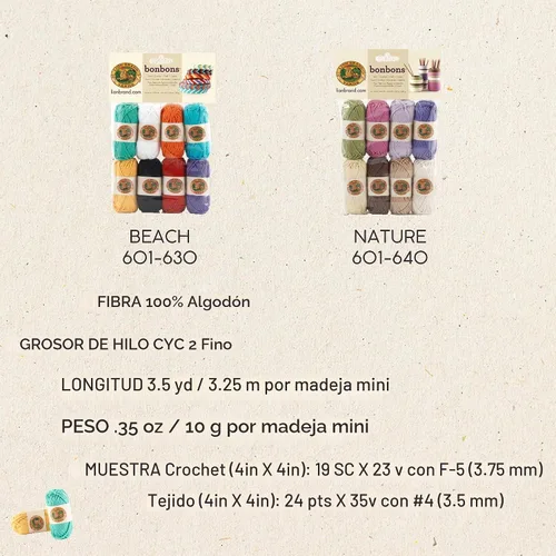 Vista 7 de Lion Brand Yarn Paquete de hilo BonBons Brights