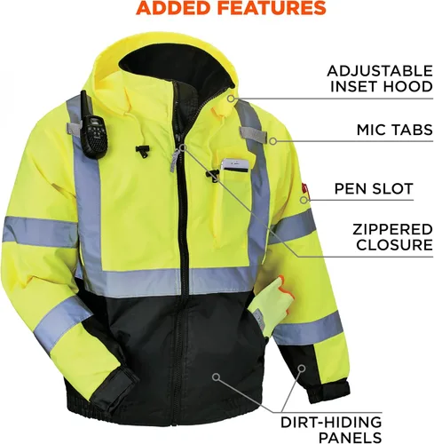 Vista 6 de Chaqueta de seguridad bomber de alta visibilidad Ergodyne Hi Vis