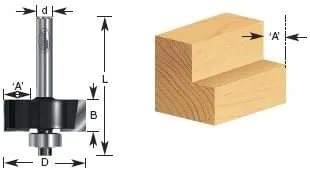 Vista 2 de Timberline - Rabbet Bit 1/4 Shak (260-11)