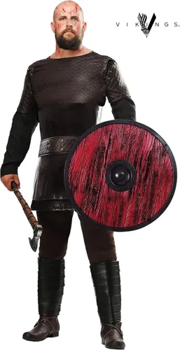 Vista 2 de Vikings Ragnar Lothbrok - Disfraz de talla grande para hombre, talla 2X XXL