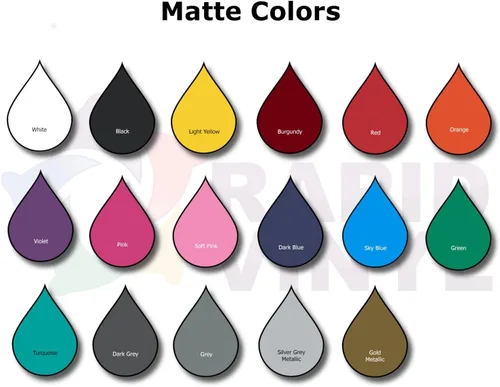Vista 6 de Rapid Vinyl - Design Your Own (fuentes ilimitadas + 35 colores brillantes y mate) Adhesivos de vinilo personalizados, Auto, ventana, negocios
