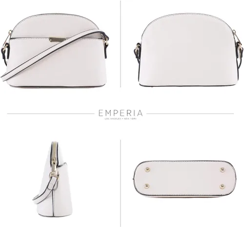 Vista 3 de Emperia AvaEva - Bolso cruzado de piel sintética para mujer, bolsas para hombros, bolso Saffiano miniatura estilo domo