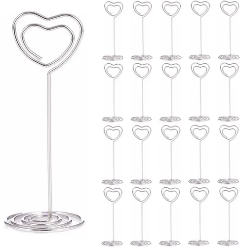Vista 7 de 20 soportes de números de mesa de 3.35 pulgadas, tarjeteros para centros de mesa de boda, fiesta de cumpleaños, marco de fotos