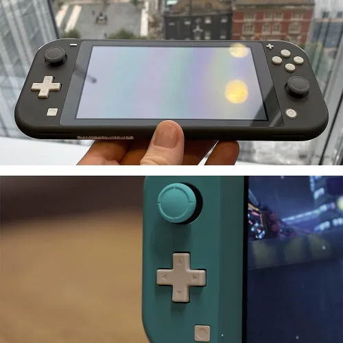 Vista 7 de Ferkurn SwitchSwitch Oled Joycon - Tapón de repuesto para palanca de mando Switch Lite Joy con botón de agarre cubierta de palanca de mando parte