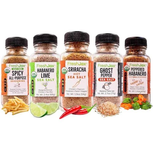 Vista 18 de FreshJax Gourmet especias y sazonadores, caja de regalo (juego de 5) Gourmet five-pack BBQ rub spices for steak, chicken, and seafood, making it