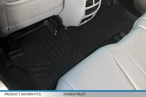 Vista 4 de SMARTLINER Juego de alfombrillas de piso de ajuste personalizado de 3 filas para Honda Pilot 2016-2022