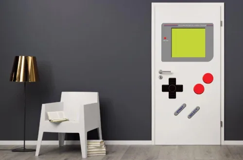 Vista 2 de Vinilo de borrado en seco para puerta de refrigerador y pared para gamer