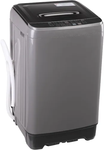 Vista 8 de Lavadora automática de 15.6 libras con 10 programas, pantalla LED, 8 niveles de agua, lavadora compacta de alta eficiencia para apartamento, RV