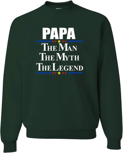Vista 9 de Wild Bobby Papa The Man Myth Legend Funny Gift Idea Father's Day Unisex Crewneck Sweatshirt Negro
