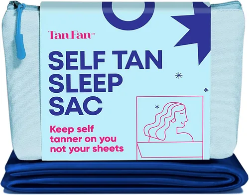 Vista 8 de Saco de dormir para bronceador oscuro Tan Fan: mantén las sábanas limpias de manchas oscuras, 100% poliéster, parte inferior más gruesa y superior