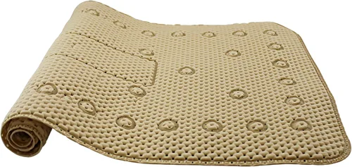 Vista 5 de Alfombra antideslizante para bañera y ducha, textura suave y acolchada, para spa, baño, ducha y baño, 27.5 x 16 pulgadas, con ventosas y agujeros