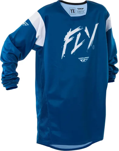 Vista 6 de Fly Racing Camiseta Kinetic Stoke juvenil (negro/blanco, talla M)