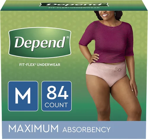 Vista 15 de Depend Ropa interior desechable de protección fresca Pretina femenina Estilo pequeño, 47915, máximo, 38 Ct