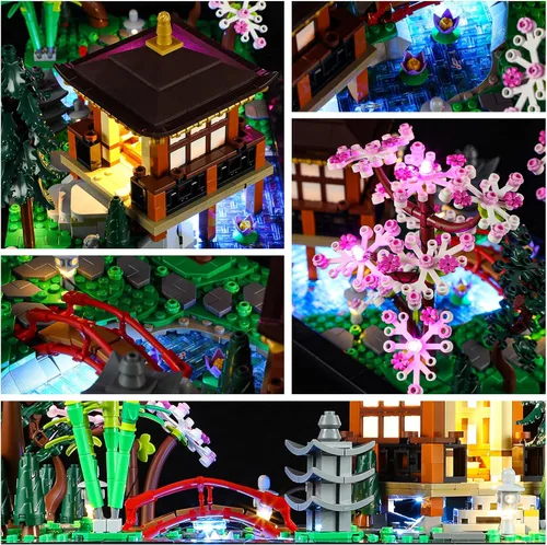 Vista 4 de YEABRICKS Luz LED para Lego-10315 Icons Tranquil Garden Building Blocks Modelo (Lego Set no incluido)
