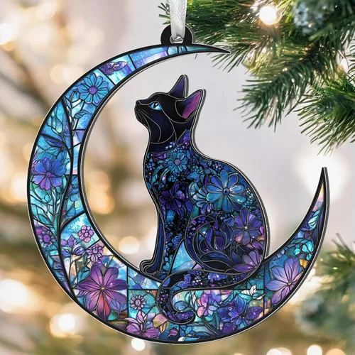 Vista 19 de FLAGWIX Regalos de águila calva de Navidad para hombres y mujeres - Adornos acrílicos planos 2D (no 3D) 2025 para decoraciones - Adorno de águila